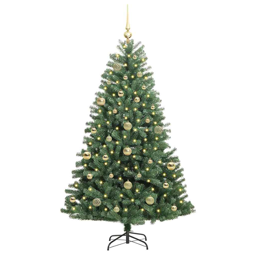 Umjetno božićno drvce s nogom Zelena 150 cm PVC i metal