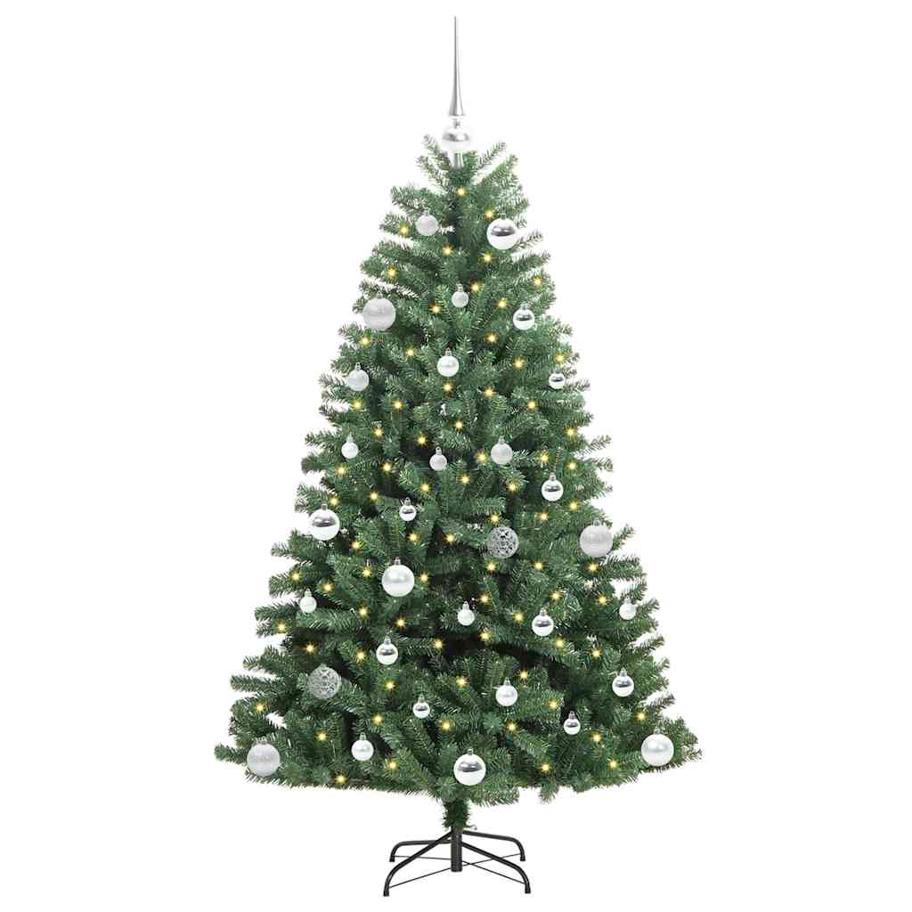 Umjetno božićno drvce s nogom Zelena 150 cm PVC i metal