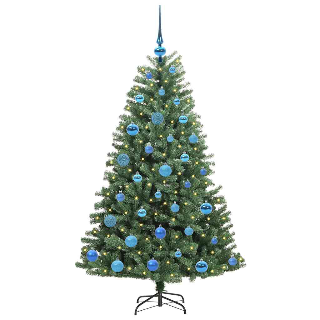 Umjetno božićno drvce s nogom Zelena 150 cm PVC i metal