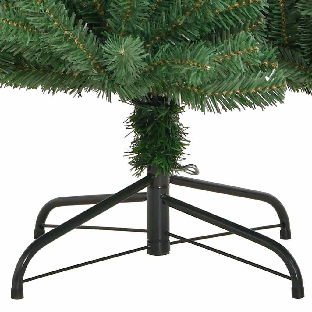 Umjetno božićno drvce s nogom Zelena 210 cm PVC i metal