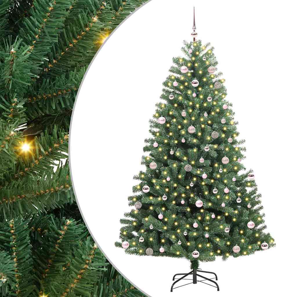 Umjetno božićno drvce s nogom Zelena 240 cm PVC i metal