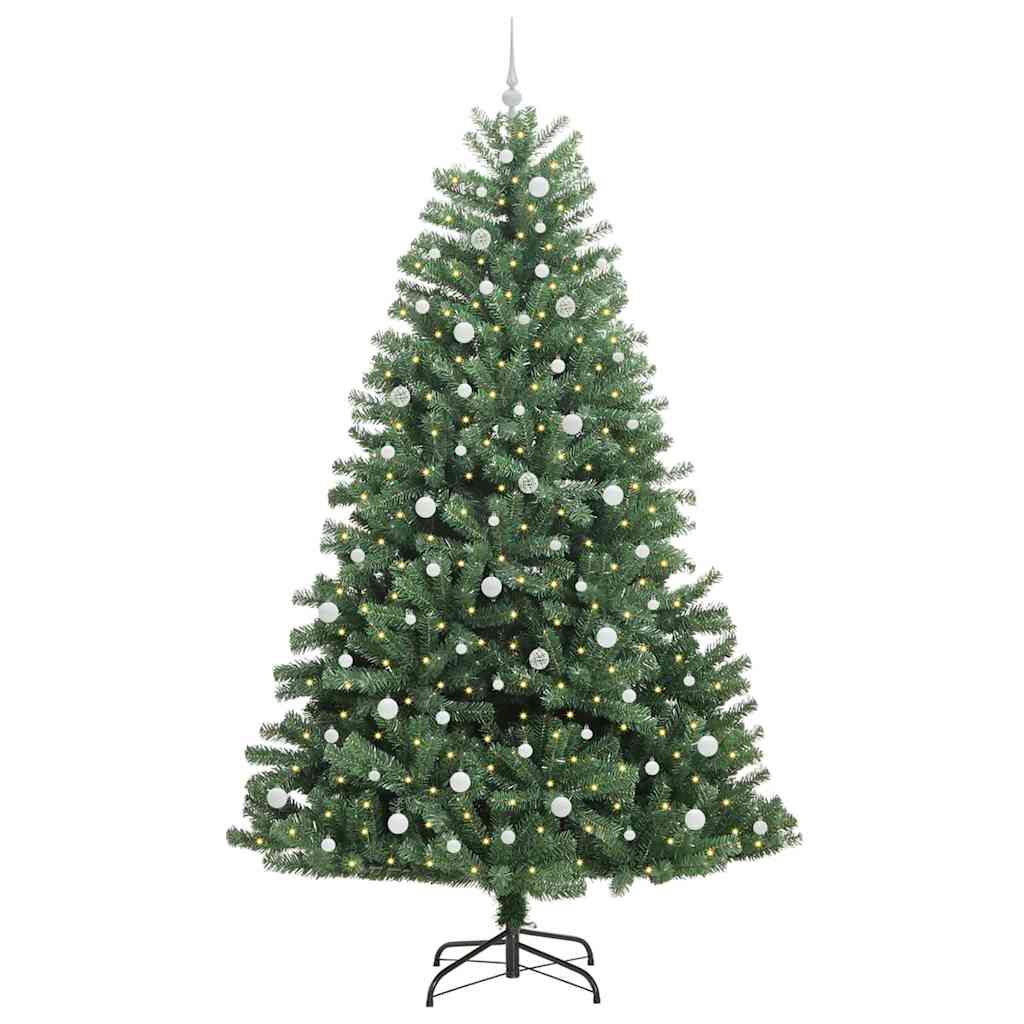 Umjetno božićno drvce s nogom Zelena 240 cm PVC i metal