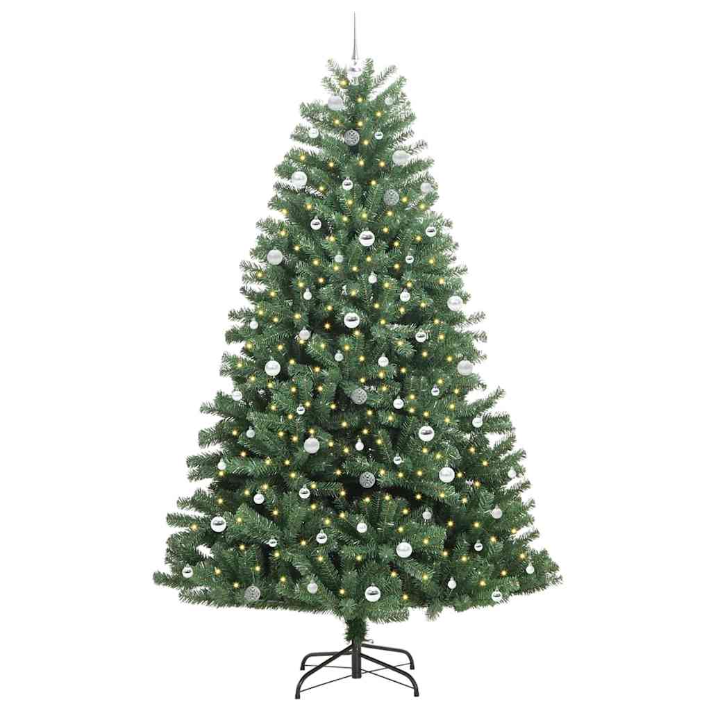 Umjetno božićno drvce s nogom Zelena 240 cm PVC i metal