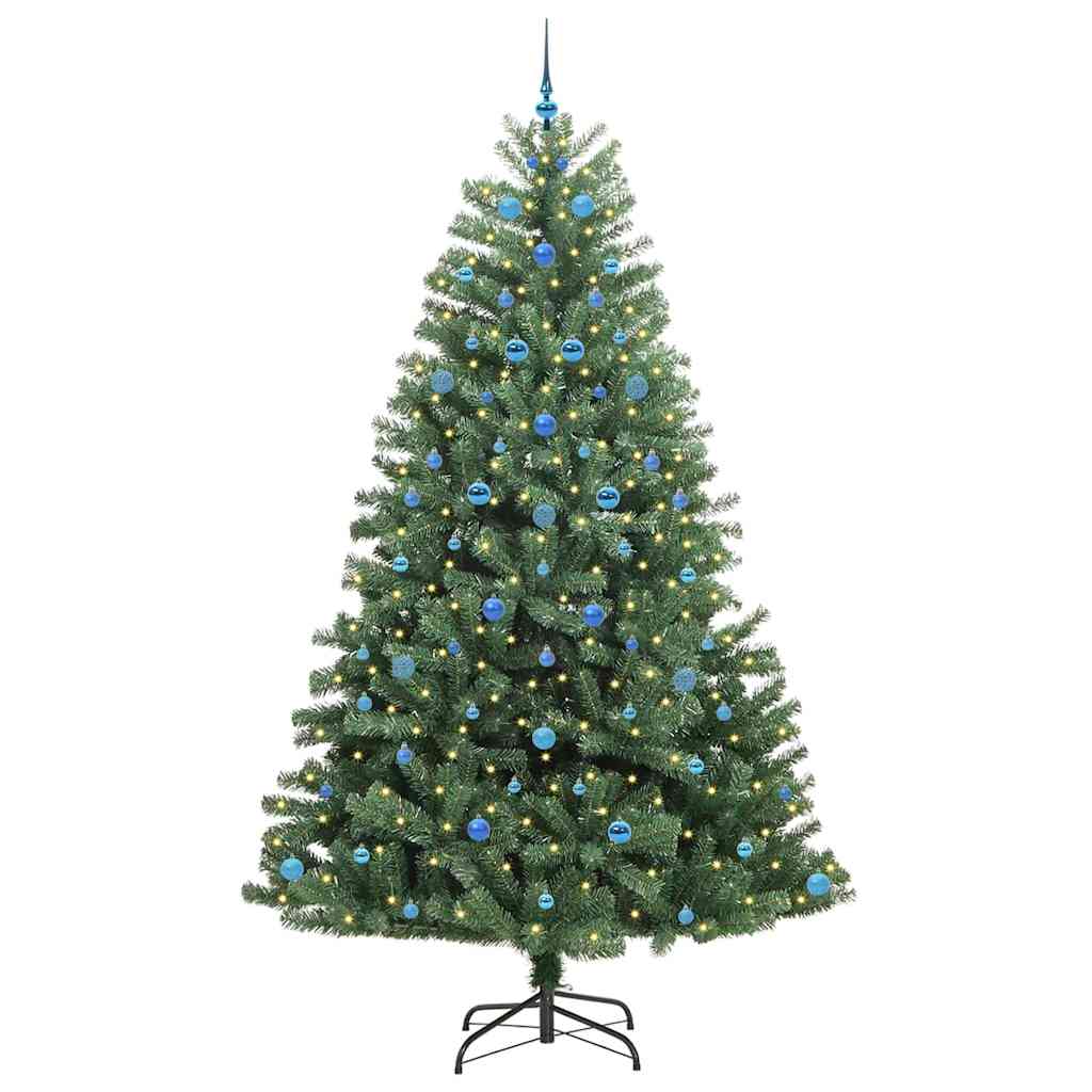 Umjetno božićno drvce s nogom Zelena 240 cm PVC i metal