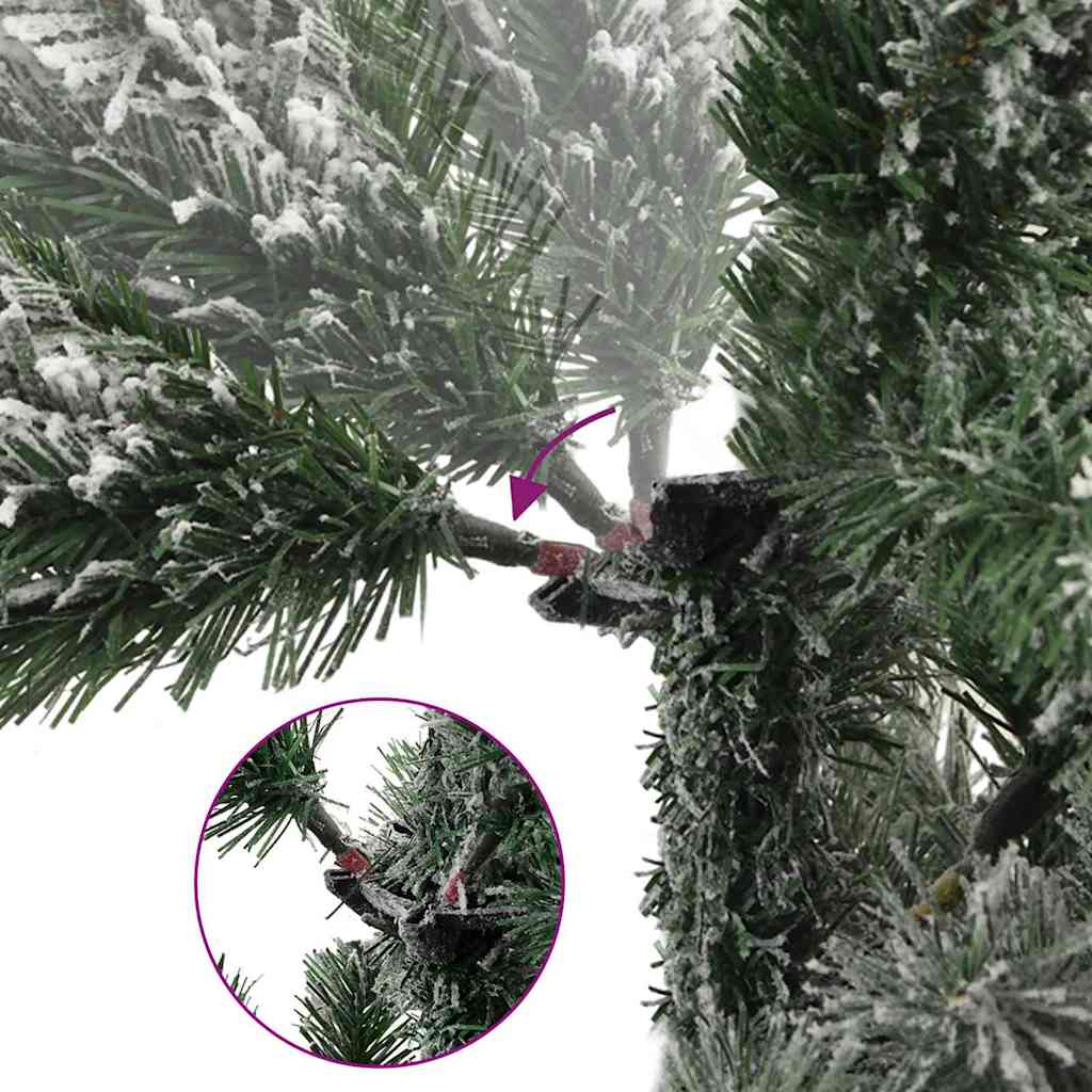 Umjetno božićno drvce s nogom s stalakom Zelena i bijela 120 cm