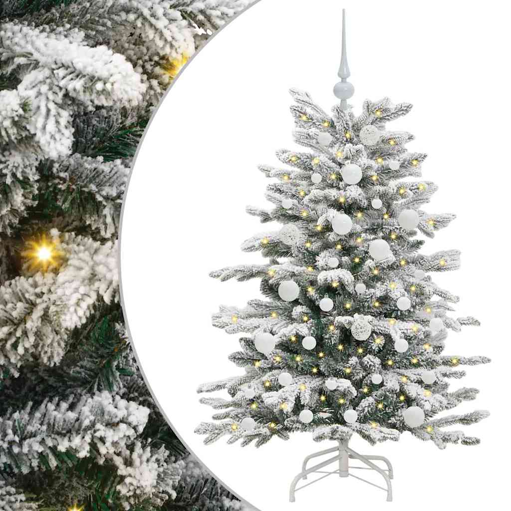 Umjetno božićno drvce s nogom Bijelo 120 cm PE i PVC