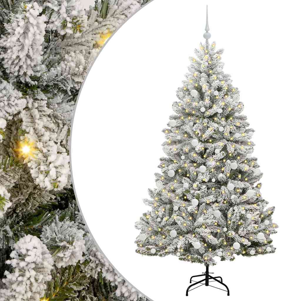 Umjetno božićno drvce Zelena i bijela 180 cm PVC i metal