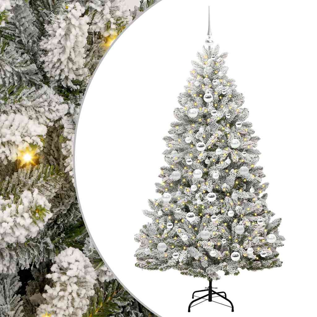 Umjetno božićno drvce Zelena i bijela 180 cm PVC i metal