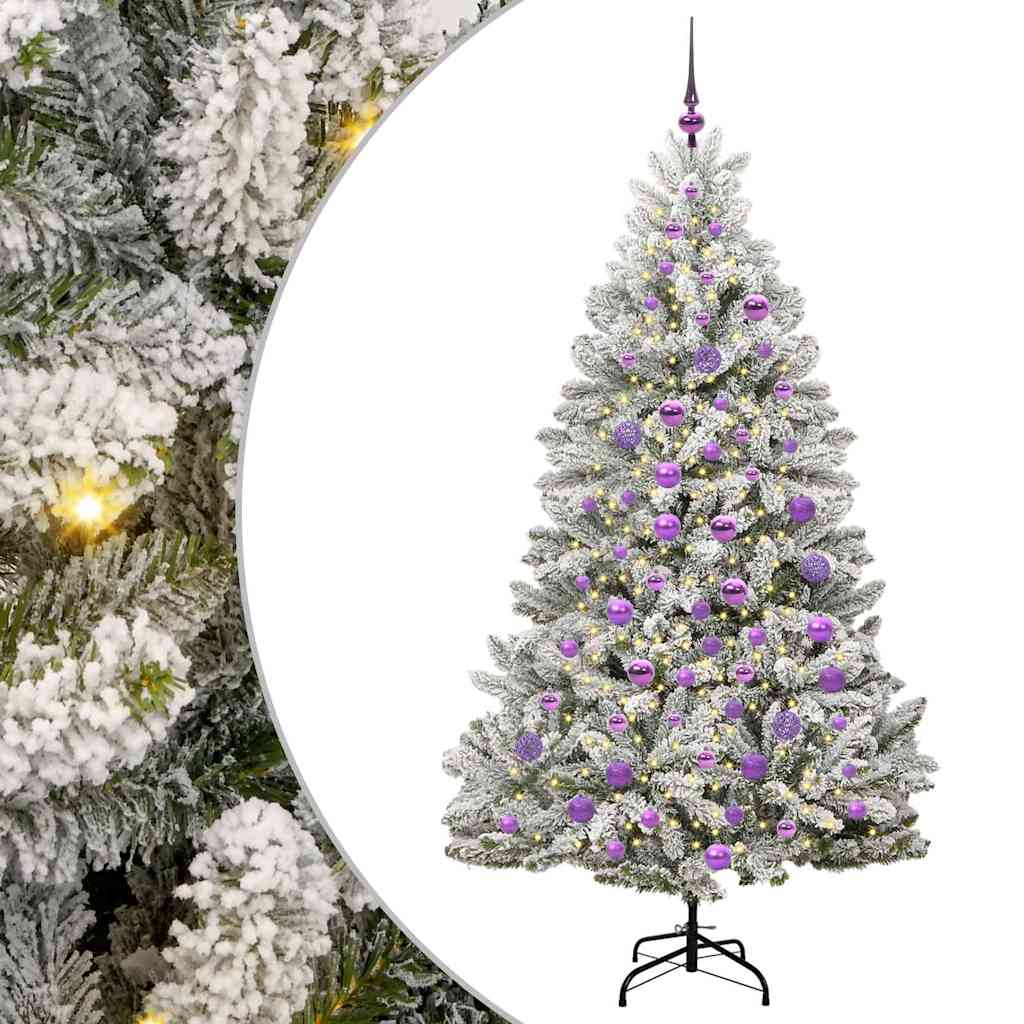 Umjetno božićno drvce Zelena i bijela 180 cm PVC i metal