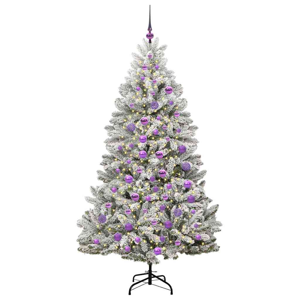Umjetno božićno drvce Zelena i bijela 180 cm PVC i metal