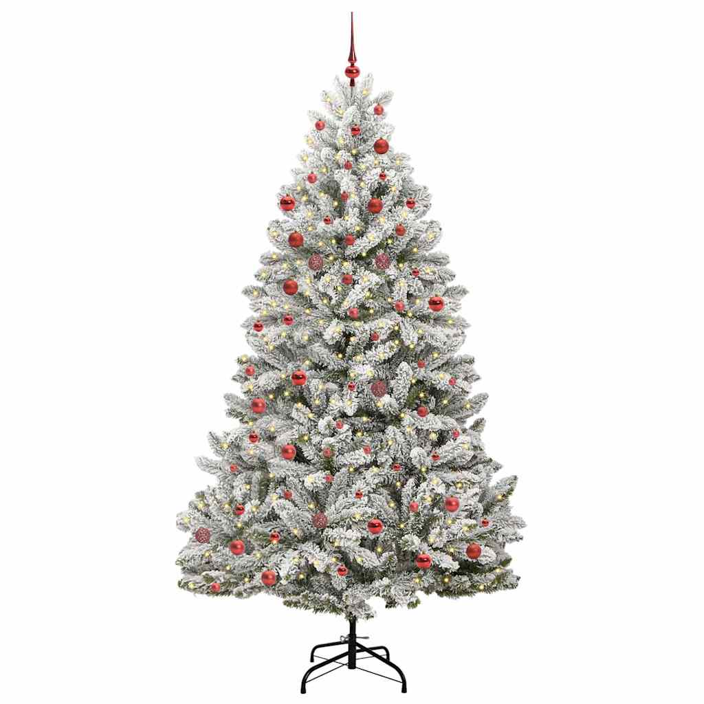 Umjetno božićno drvce Zelena i bijela 210 cm PVC i metal