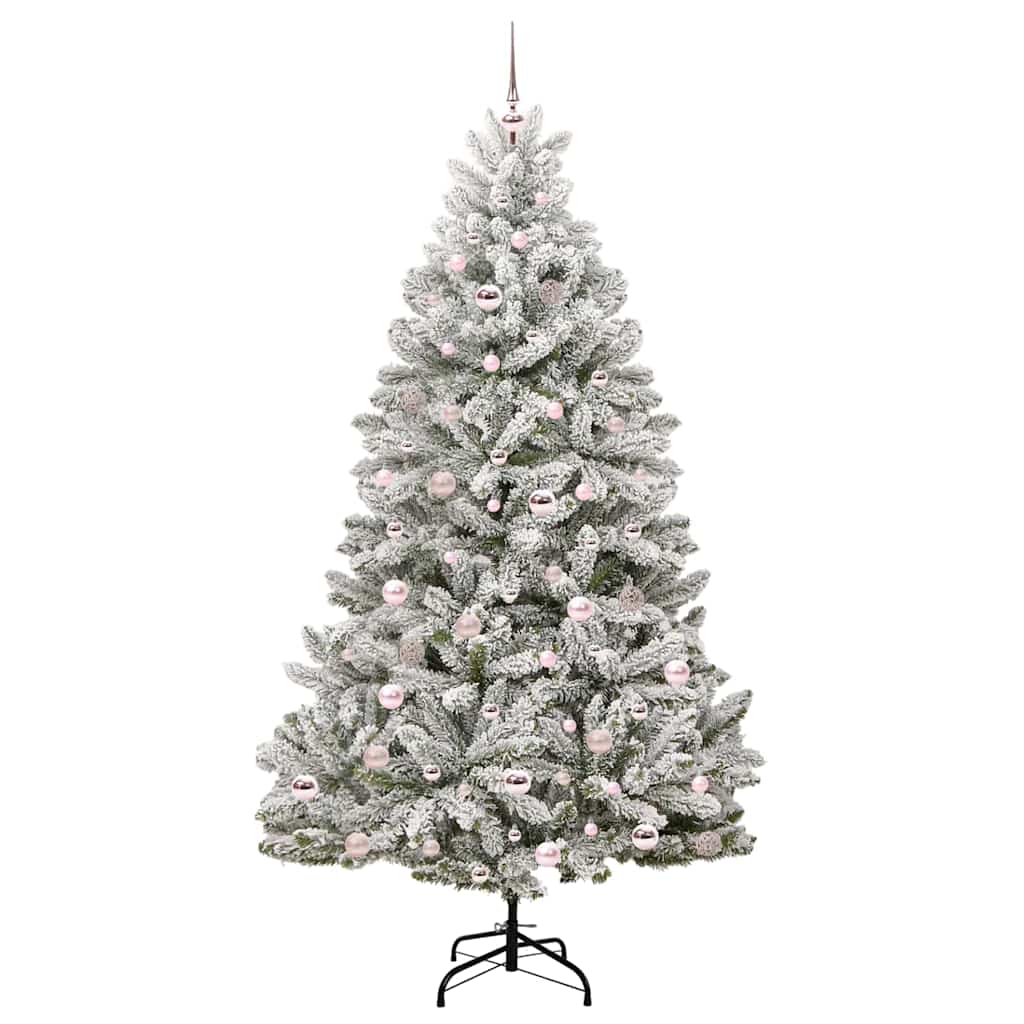 Umjetno božićno drvce Zelena i bijela 210 cm PVC i metal