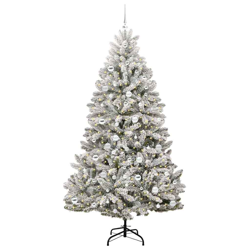 Umjetno božićno drvce Zelena i bijela 210 cm PVC i metal