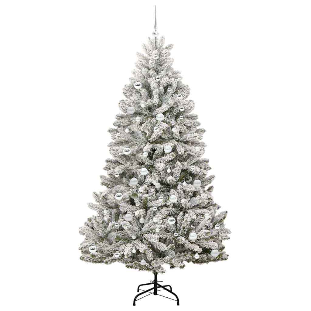 Umjetno božićno drvce Zelena i bijela 210 cm PVC i metal