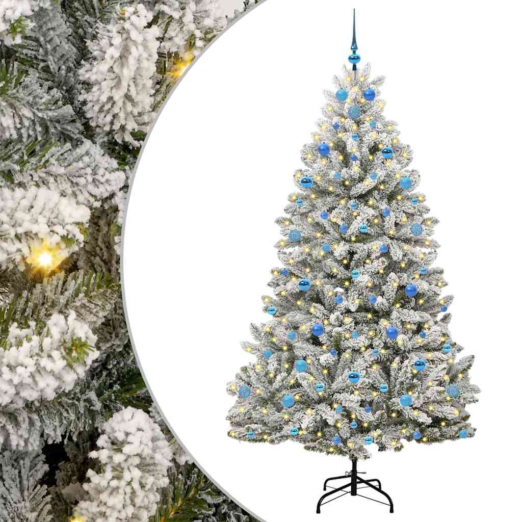 Umjetno božićno drvce Zelena i bijela 210 cm PVC i metal