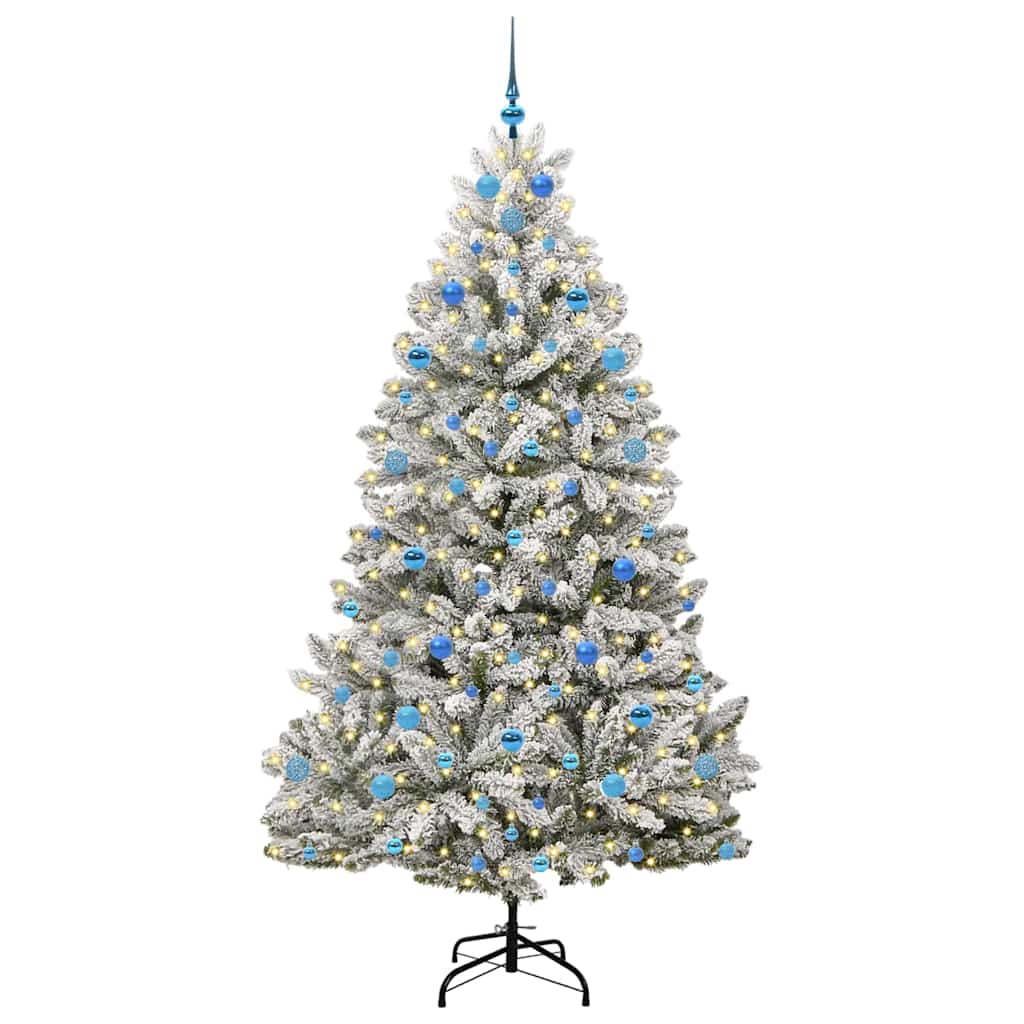Umjetno božićno drvce Zelena i bijela 210 cm PVC i metal