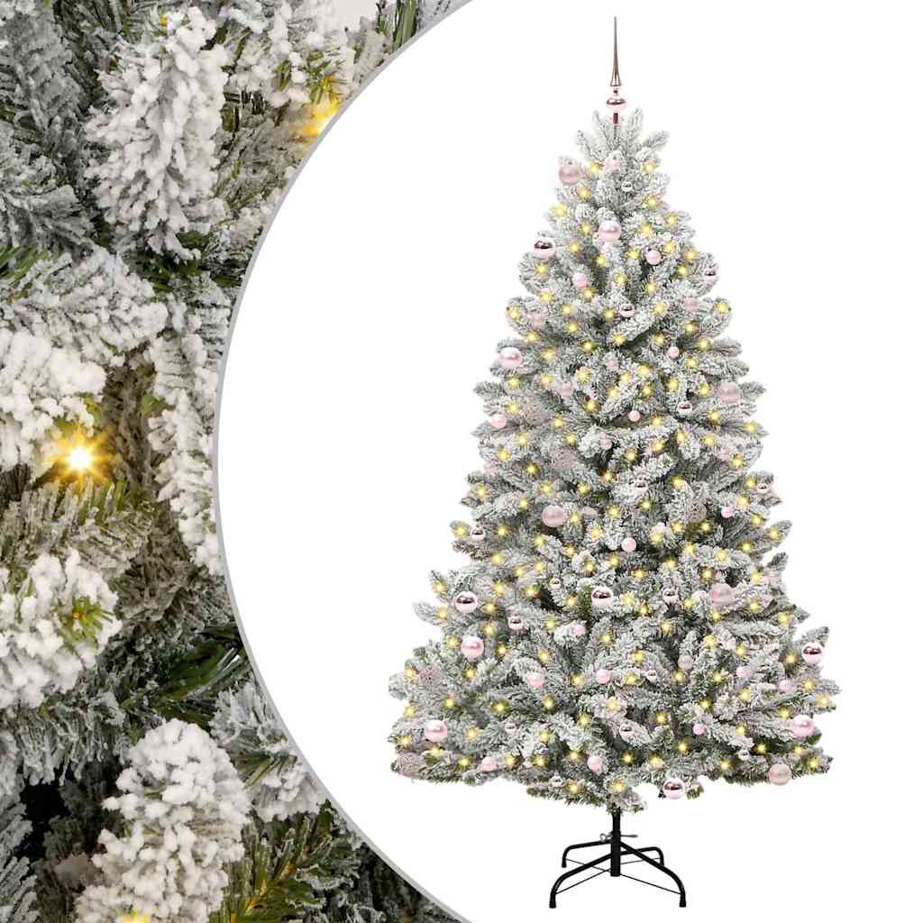 Umjetno božićno drvce Zelena i bijela 240 cm PVC i metal