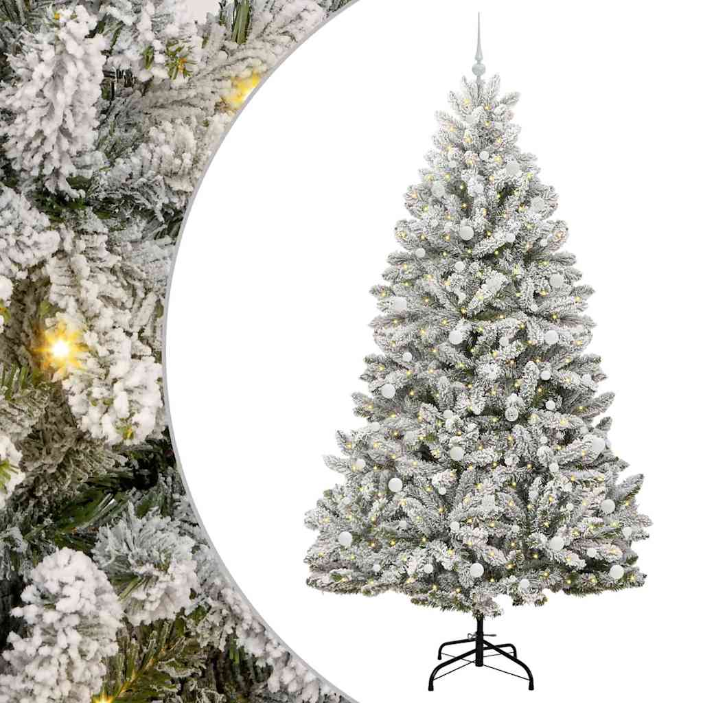 Umjetno božićno drvce Zelena i bijela 240 cm PVC i metal