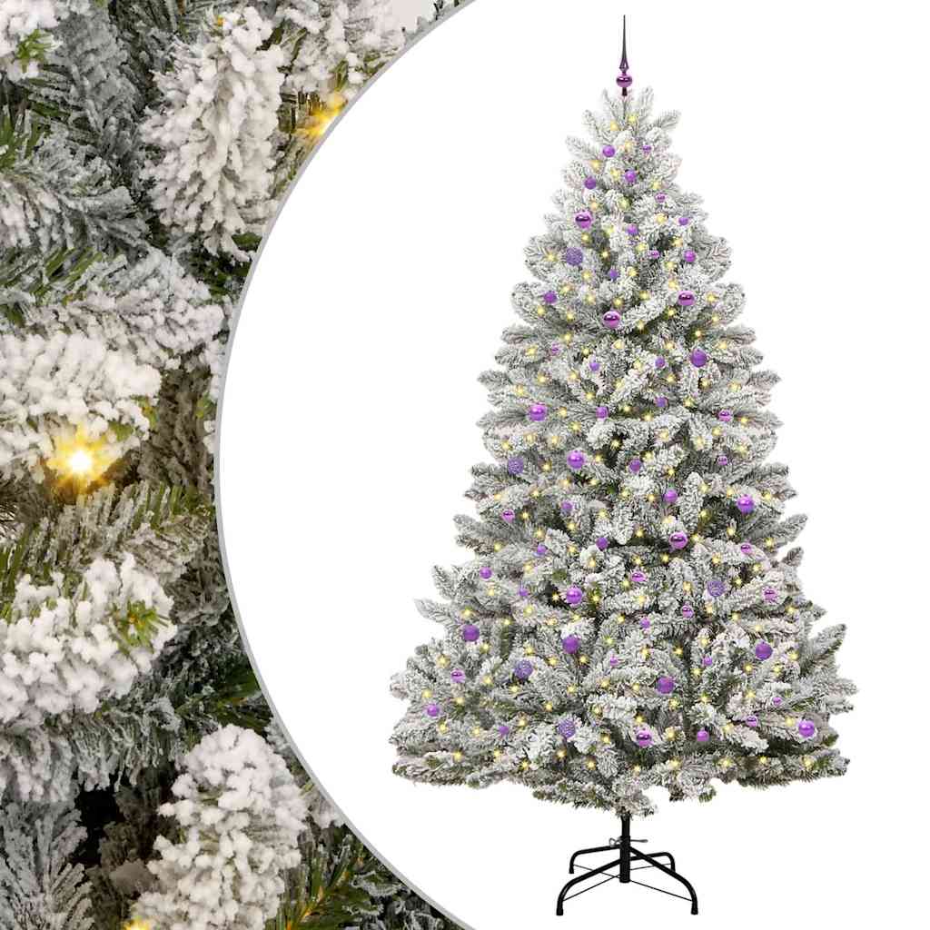 Umjetno božićno drvce Zelena i bijela 270 cm PVC i metal