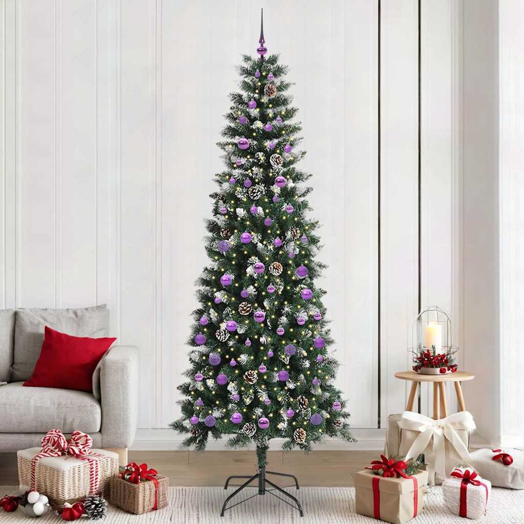 Umjetno božićno drvce Zelena 240 cm PVC, Plastika i Čelik