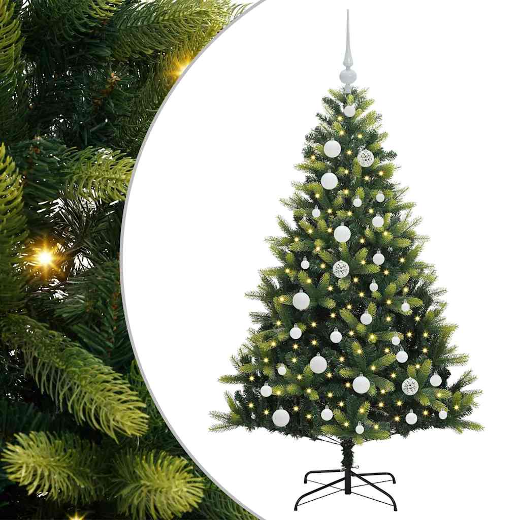 Umjetno rasklopivo božićno drvce 150 LED-a Zelena 120 cm