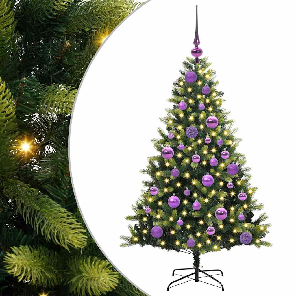Umjetno rasklopivo božićno drvce 150 LED-a Zelena 120 cm