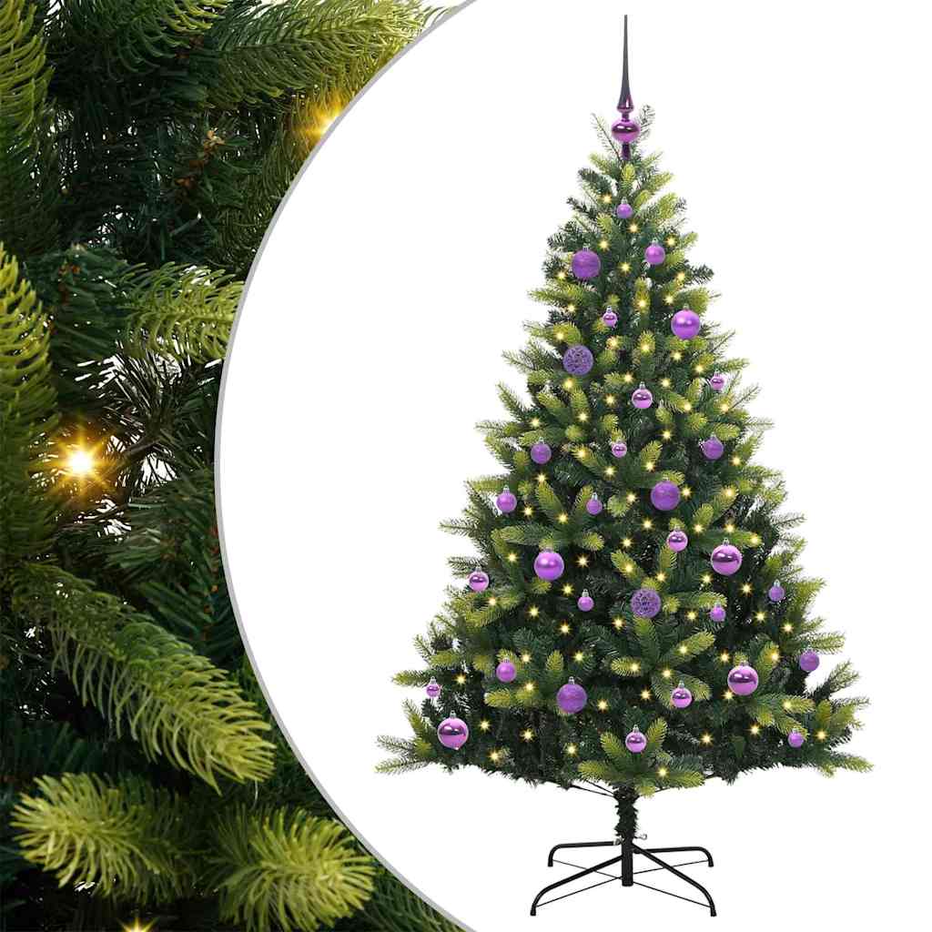 Umjetno rasklopivo božićno drvce 150 LED-a Zelena 150 cm
