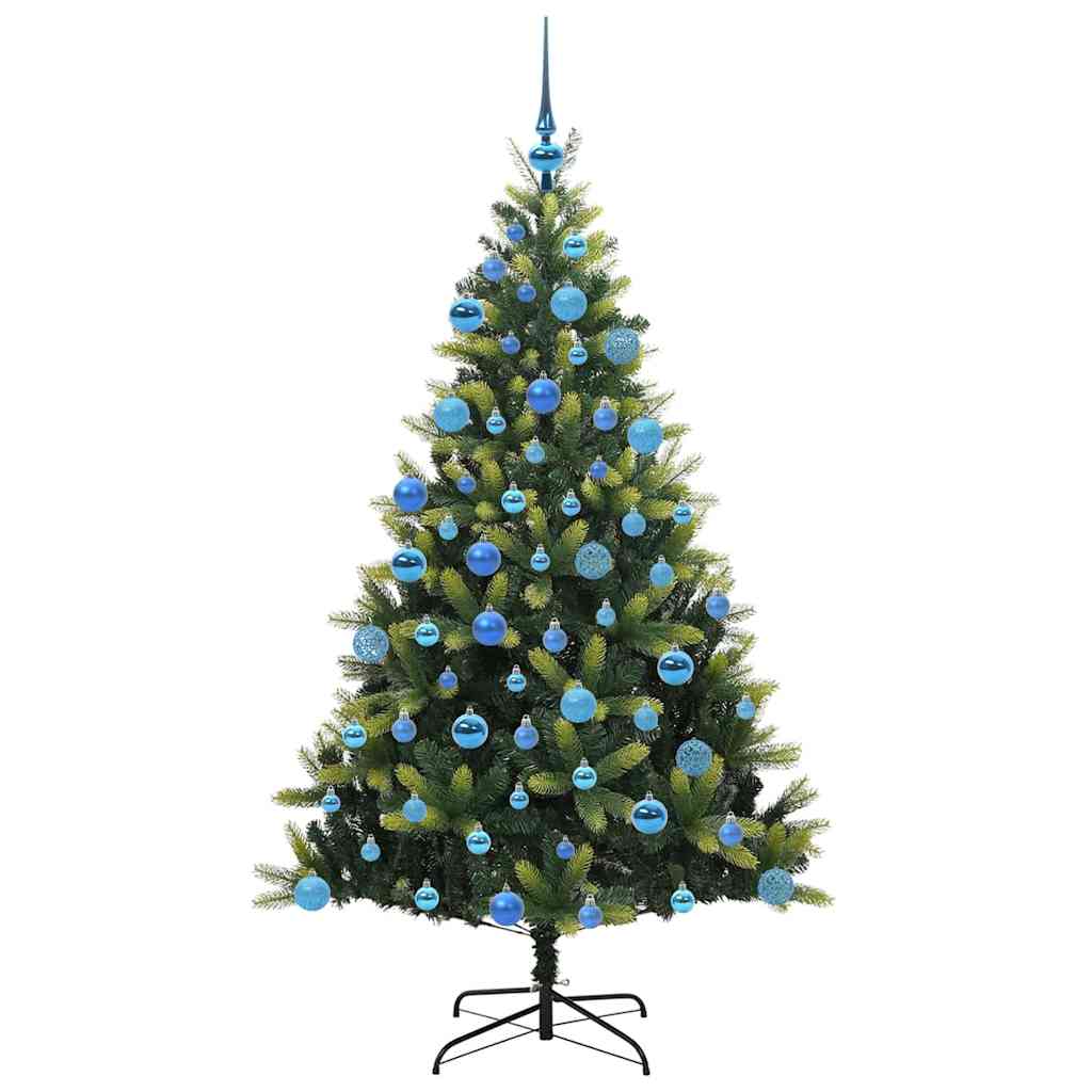 Umjetno savitljivo božićno drvce s 300 LED dioda Zelena 180 cm