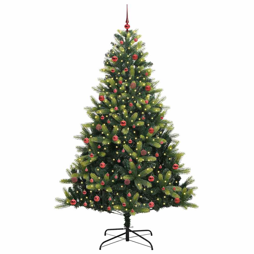 Umjetno savitljivo božićno drvce s 300 LED dioda Zelena 210 cm
