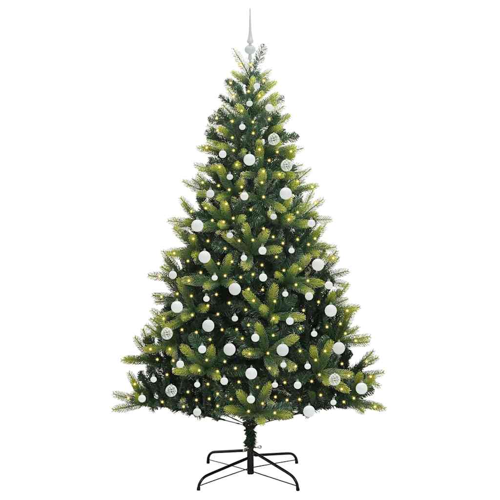 Umjetno savitljivo božićno drvce s 300 LED dioda Zelena 210 cm