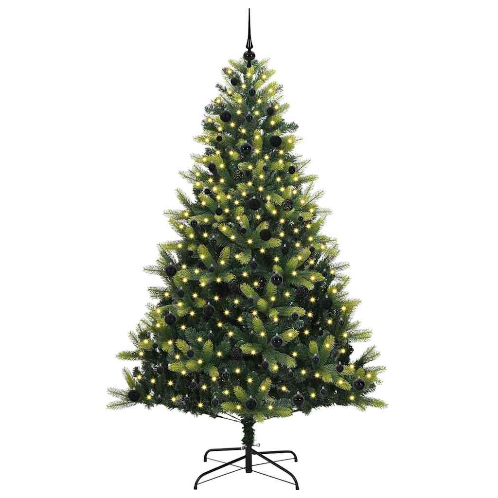 Umjetno savitljivo božićno drvce s 300 LED dioda Zelena 240 cm
