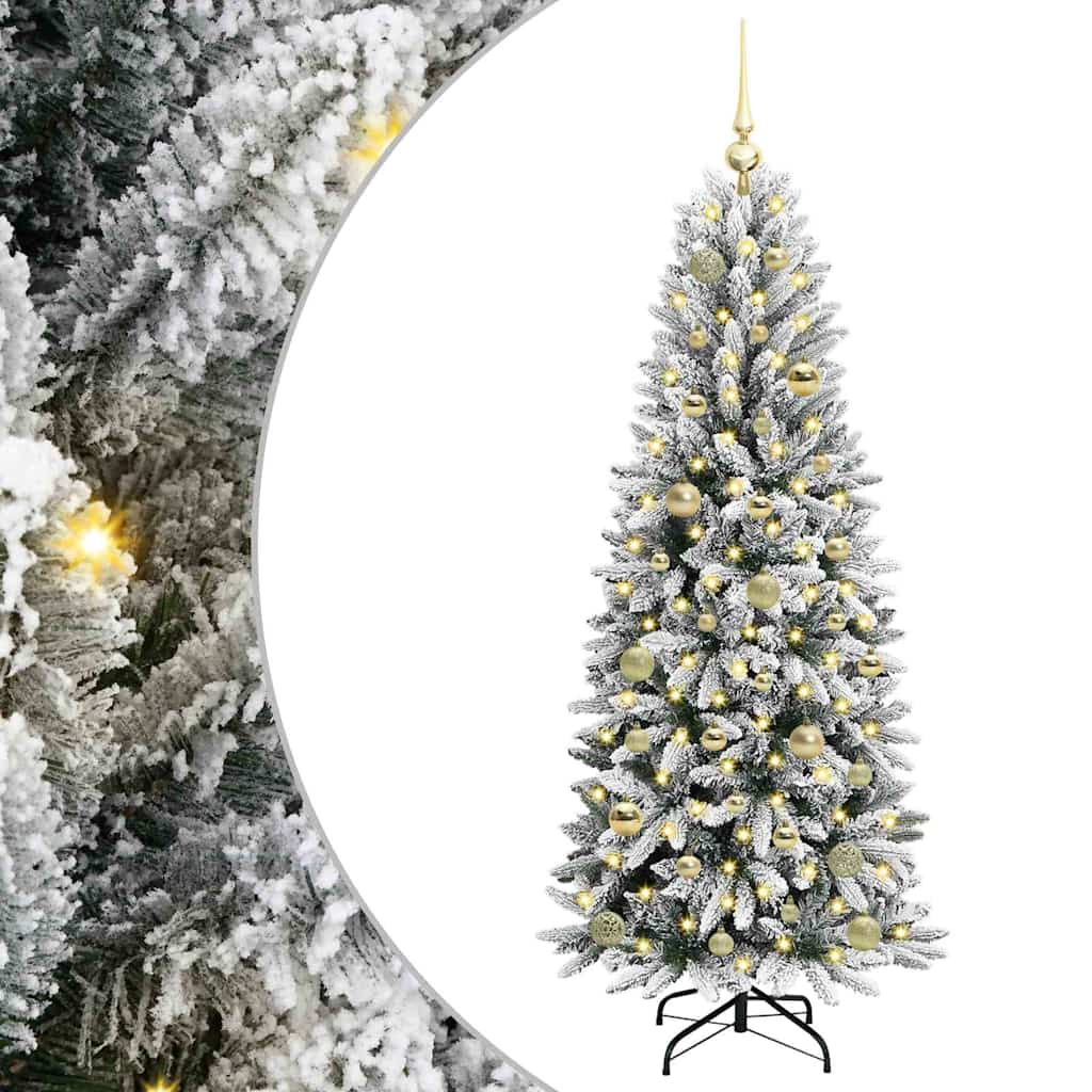 Umjetno božićno drvce Bijelo 150 cm PVC i Plastika i Čelik i PE