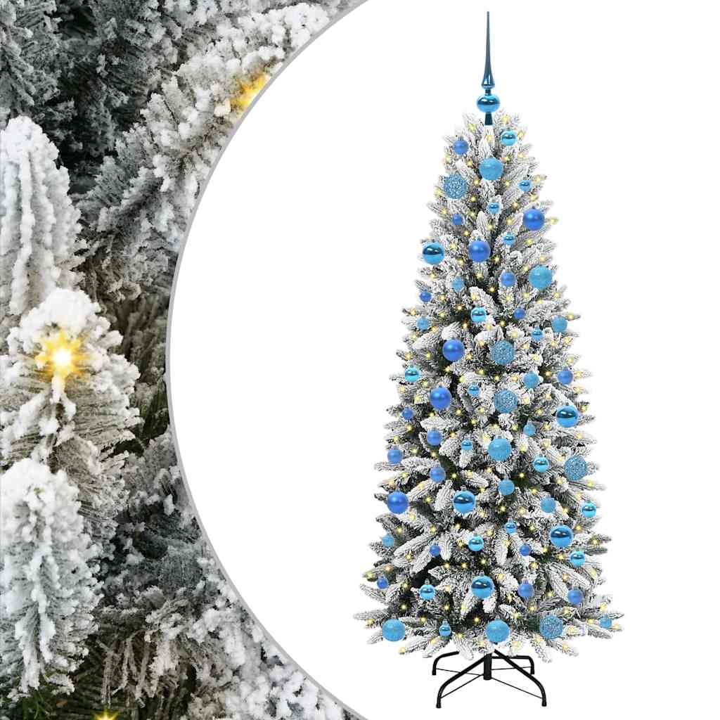Umjetno božićno drvce Bijelo 180 cm PVC i Plastika i Čelik i PE