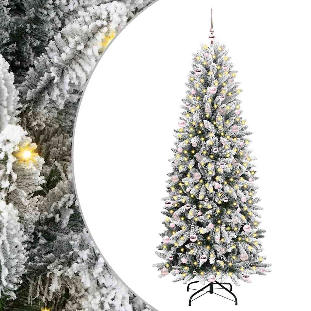 Umjetno božićno drvce Bijelo 240 cm PVC i Plastika i Čelik i PE
