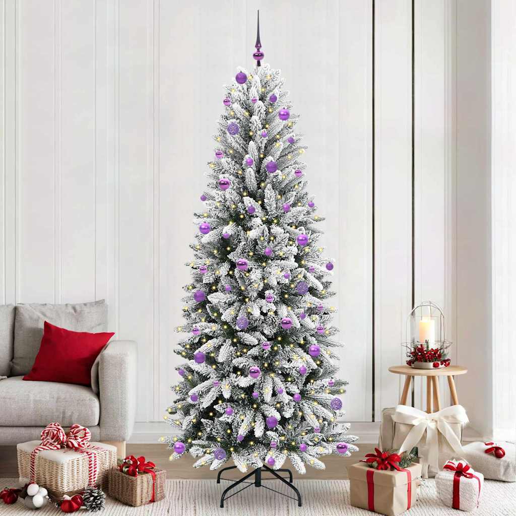 Umjetno božićno drvce Bijelo 240 cm PVC i Plastika i Čelik i PE