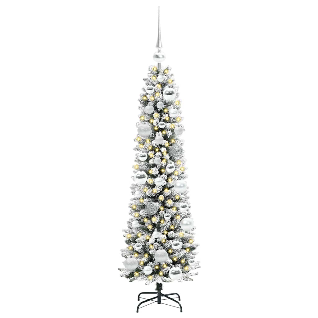 Umjetno božićno drvce Bijelo 120 cm PVC i Metal i Plastika