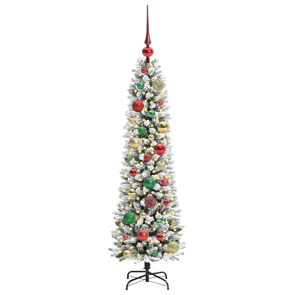 Umjetno božićno drvce Bijelo 120 cm PVC i Metal i Plastika