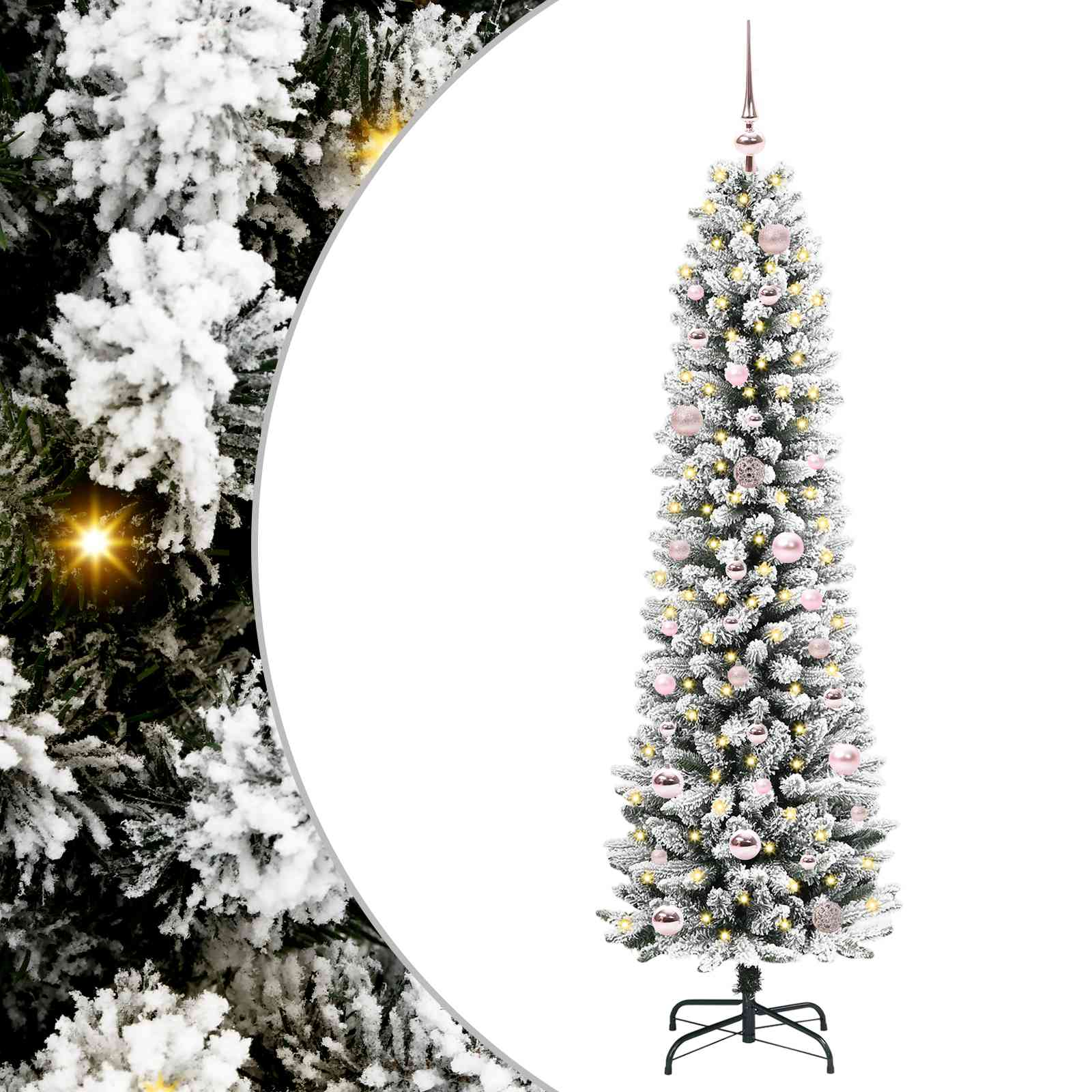 Umjetno božićno drvce Bijelo 150 cm PVC i Metal i Plastika