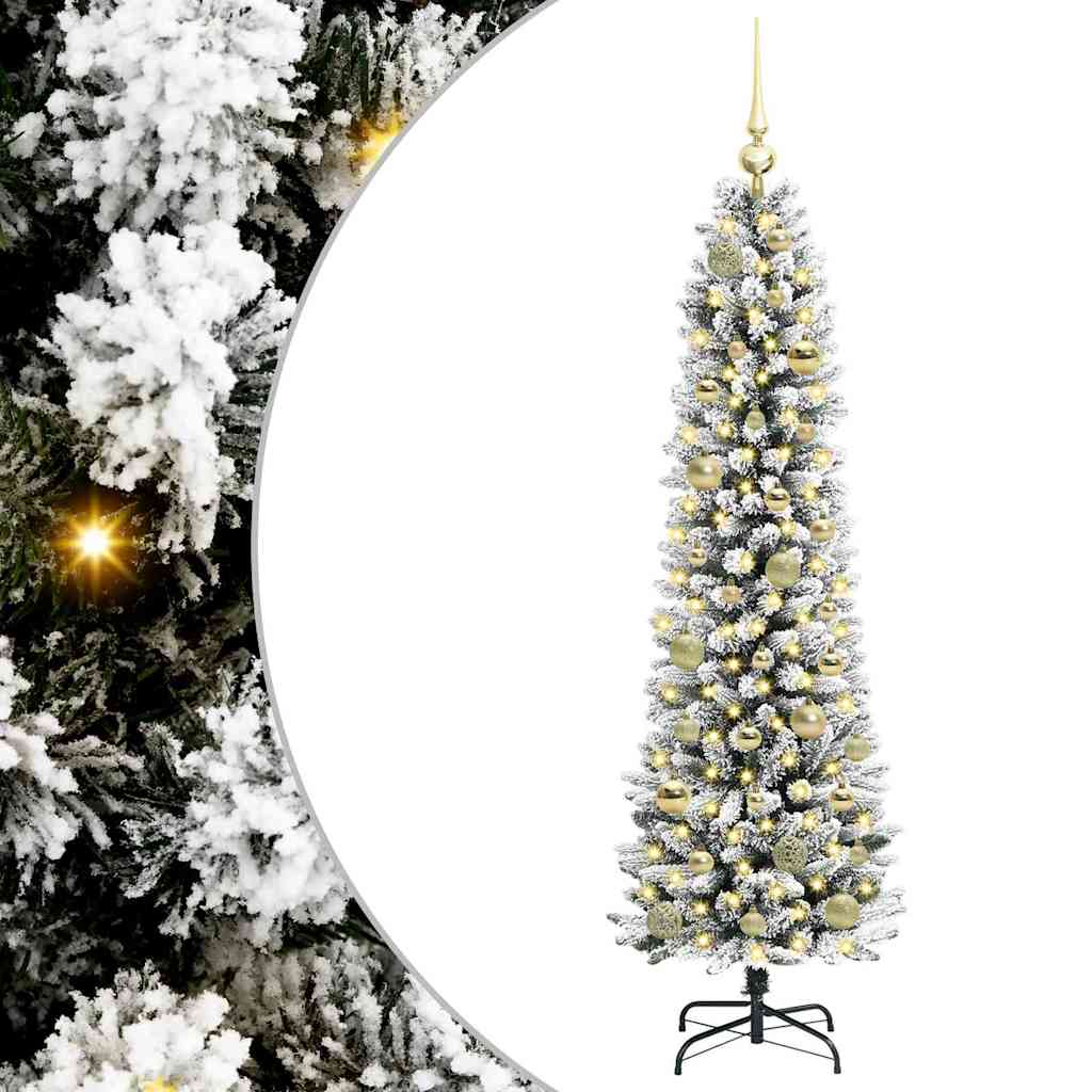 Umjetno božićno drvce Bijelo 150 cm PVC i Metal i Plastika