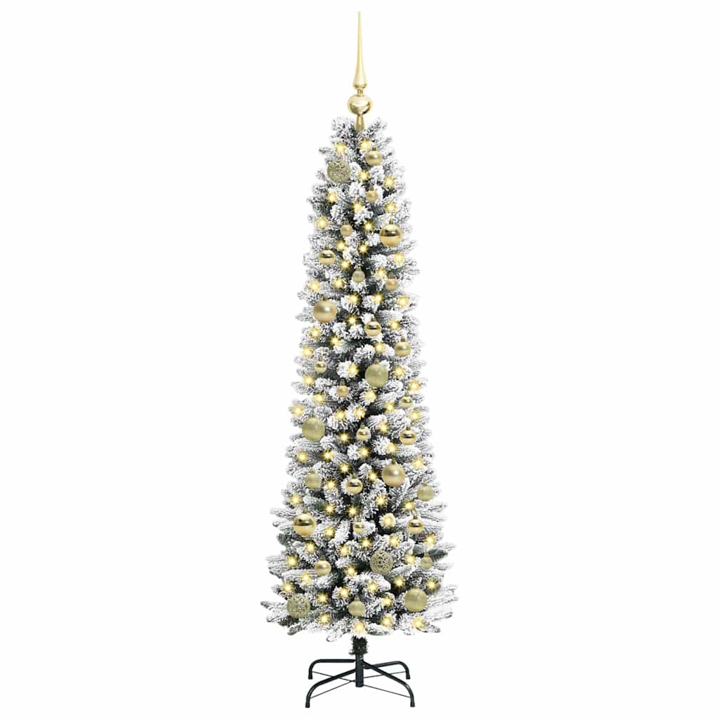 Umjetno božićno drvce Bijelo 150 cm PVC i Metal i Plastika