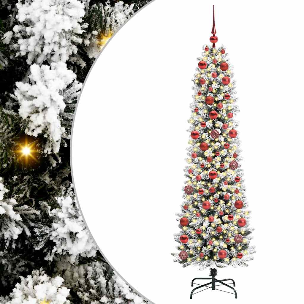 Umjetno božićno drvce Bijelo 180 cm PVC i Metal i Plastika