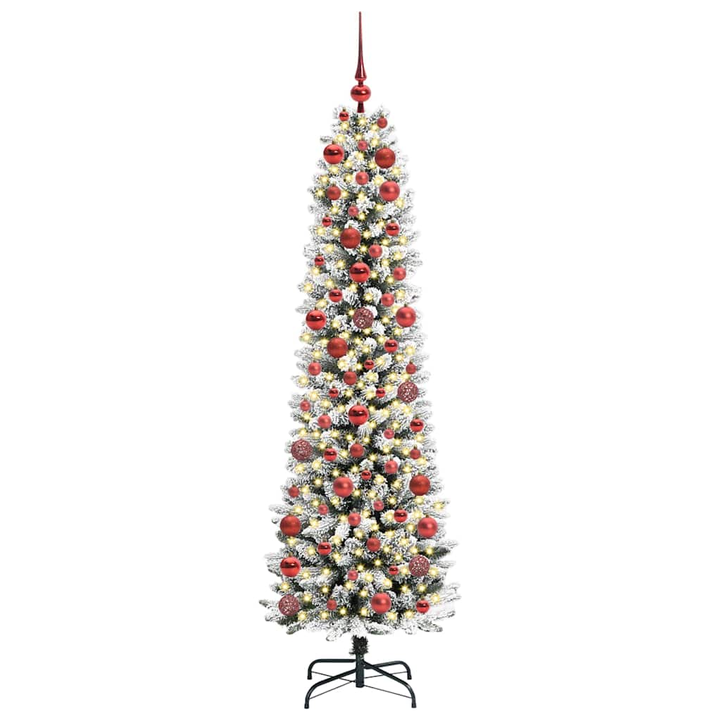 Umjetno božićno drvce Bijelo 180 cm PVC i Metal i Plastika