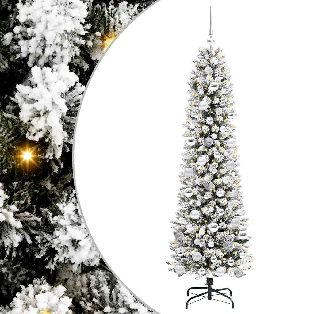 Umjetno božićno drvce Bijelo 180 cm PVC i Metal i Plastika