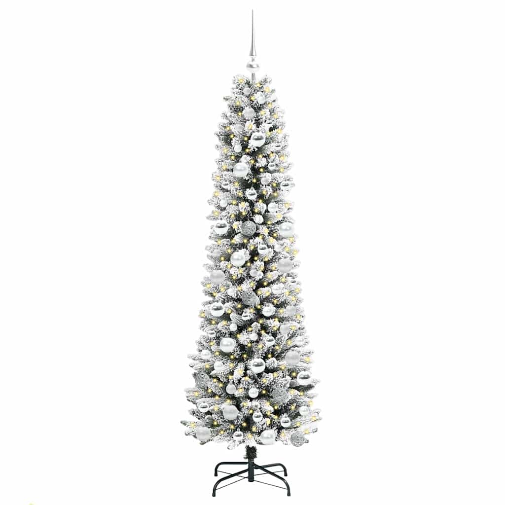 Umjetno božićno drvce Bijelo 180 cm PVC i Metal i Plastika