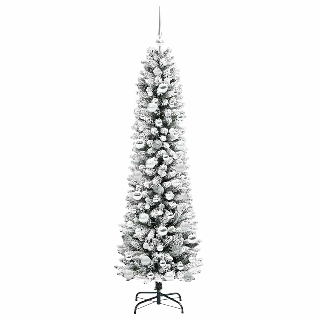 Umjetno božićno drvce Bijelo 180 cm PVC i Metal i Plastika