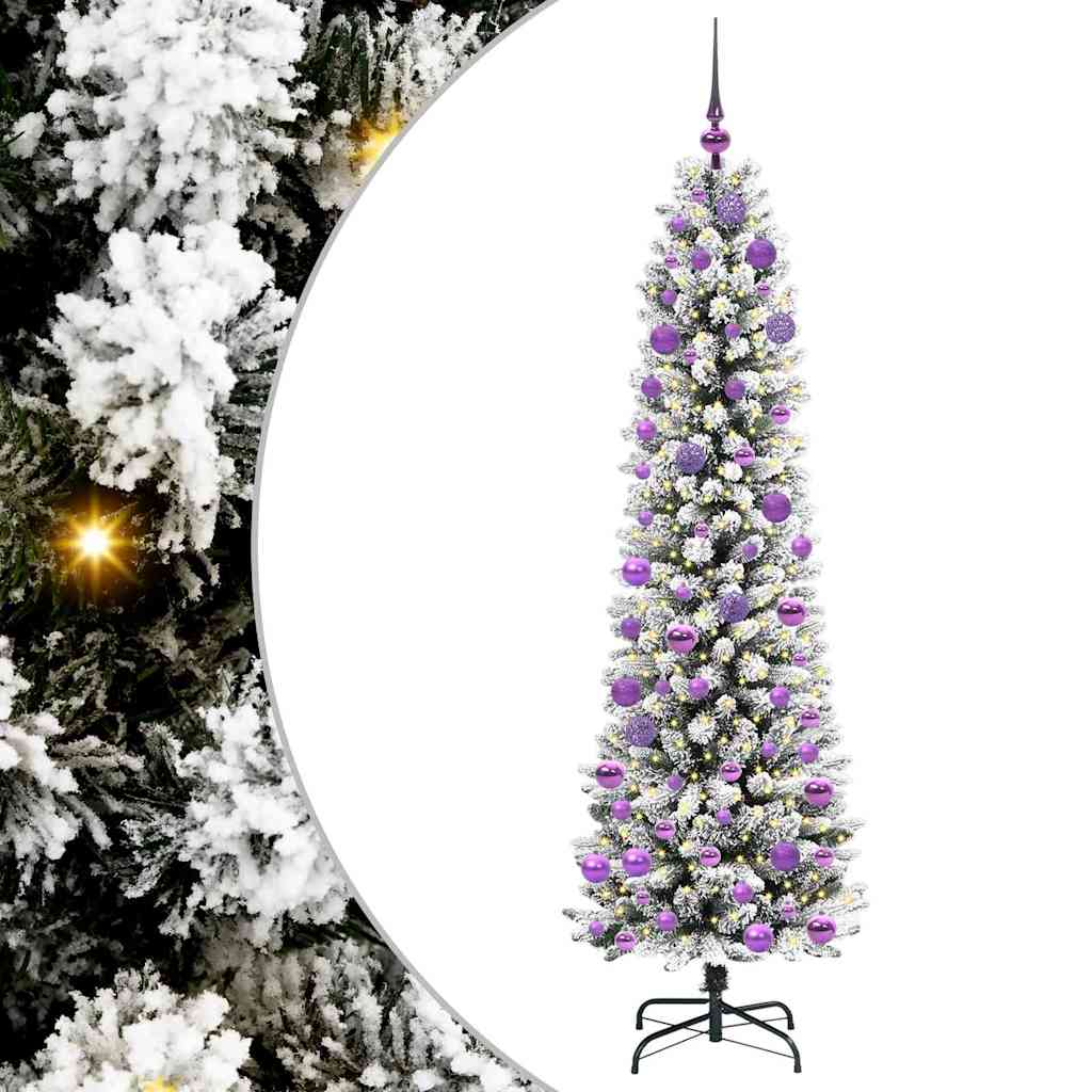 Umjetno božićno drvce Bijelo 180 cm PVC i Metal i Plastika