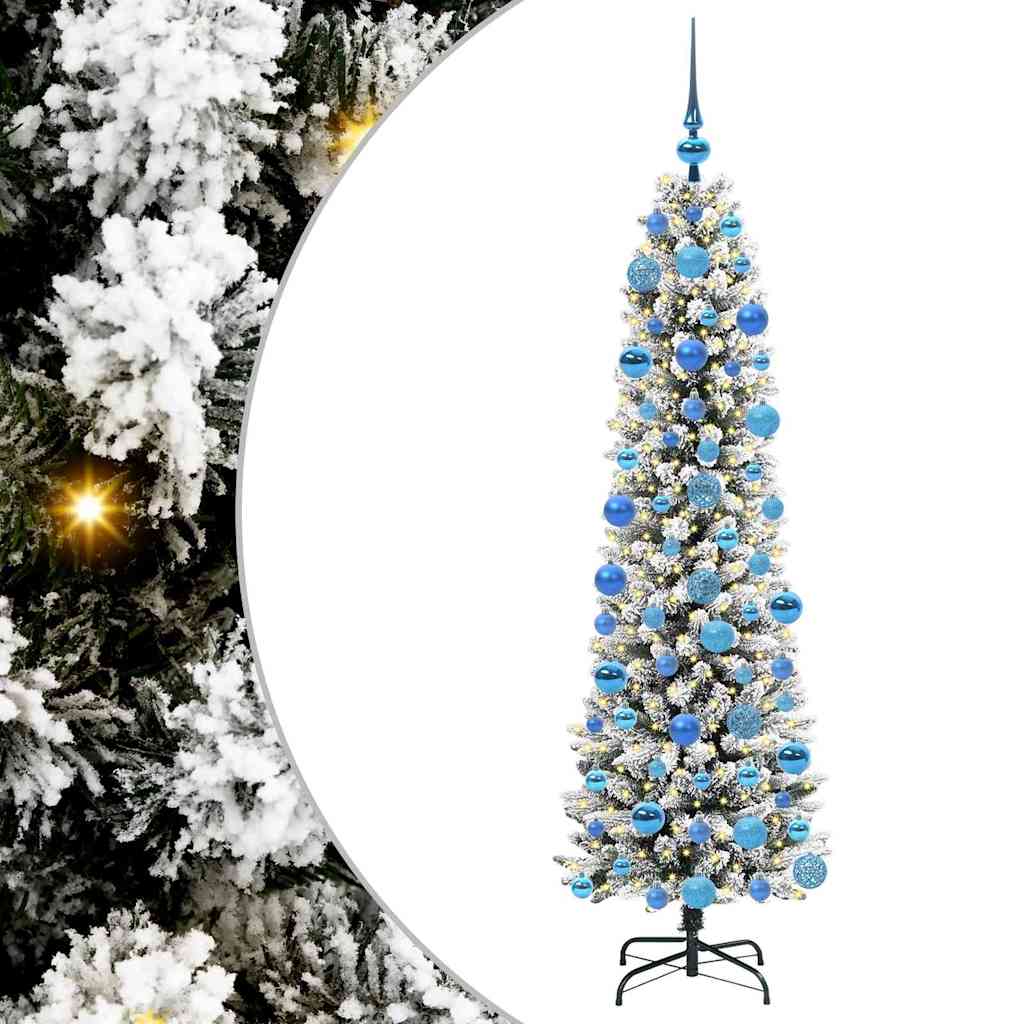 Umjetno božićno drvce Bijelo 180 cm PVC i Metal i Plastika