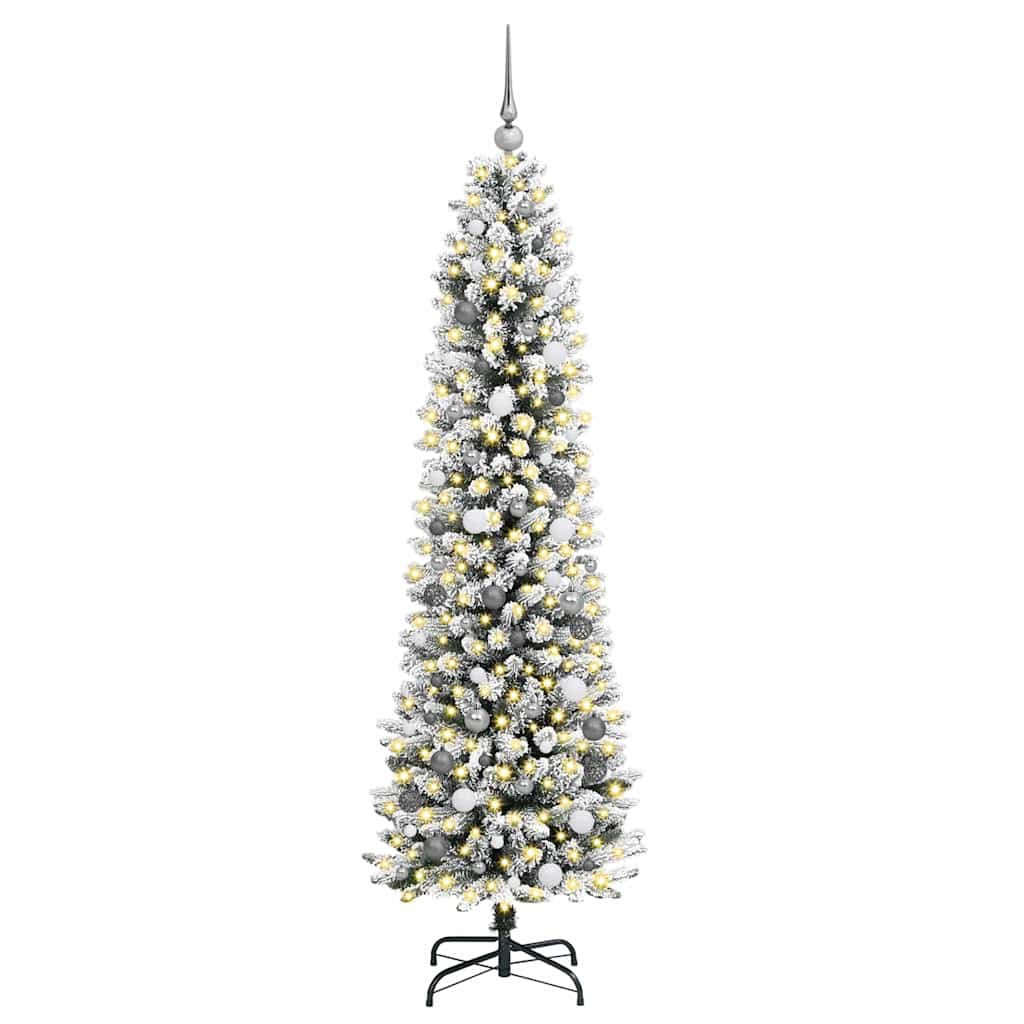 Umjetno božićno drvce Bijelo 210 cm PVC i Metal i Plastika