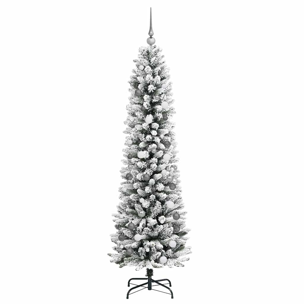 Umjetno božićno drvce Bijelo 210 cm PVC i Metal i Plastika