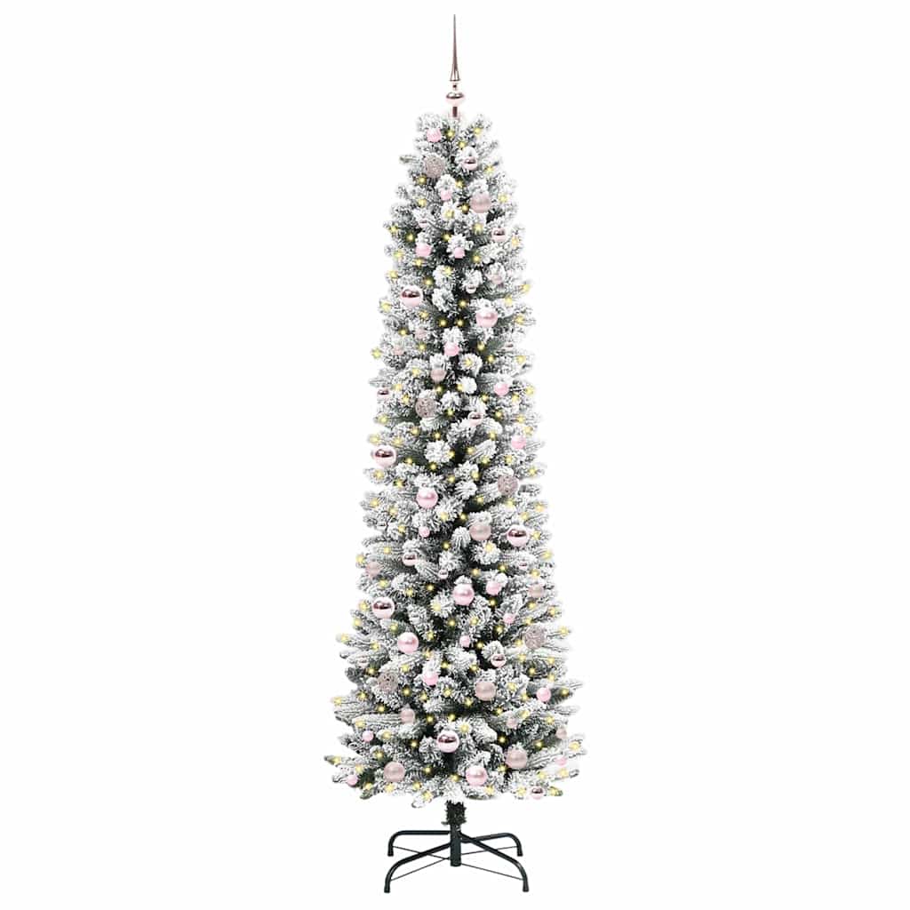 Umjetno božićno drvce Bijelo 210 cm PVC i Metal i Plastika